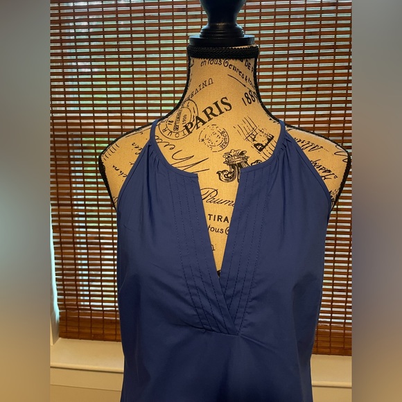 J. Crew halter top sundress with flutter hem blue - Picture 12 of 13